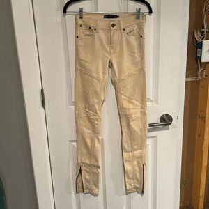 Ralph Lauren cream acid wash riding jeans